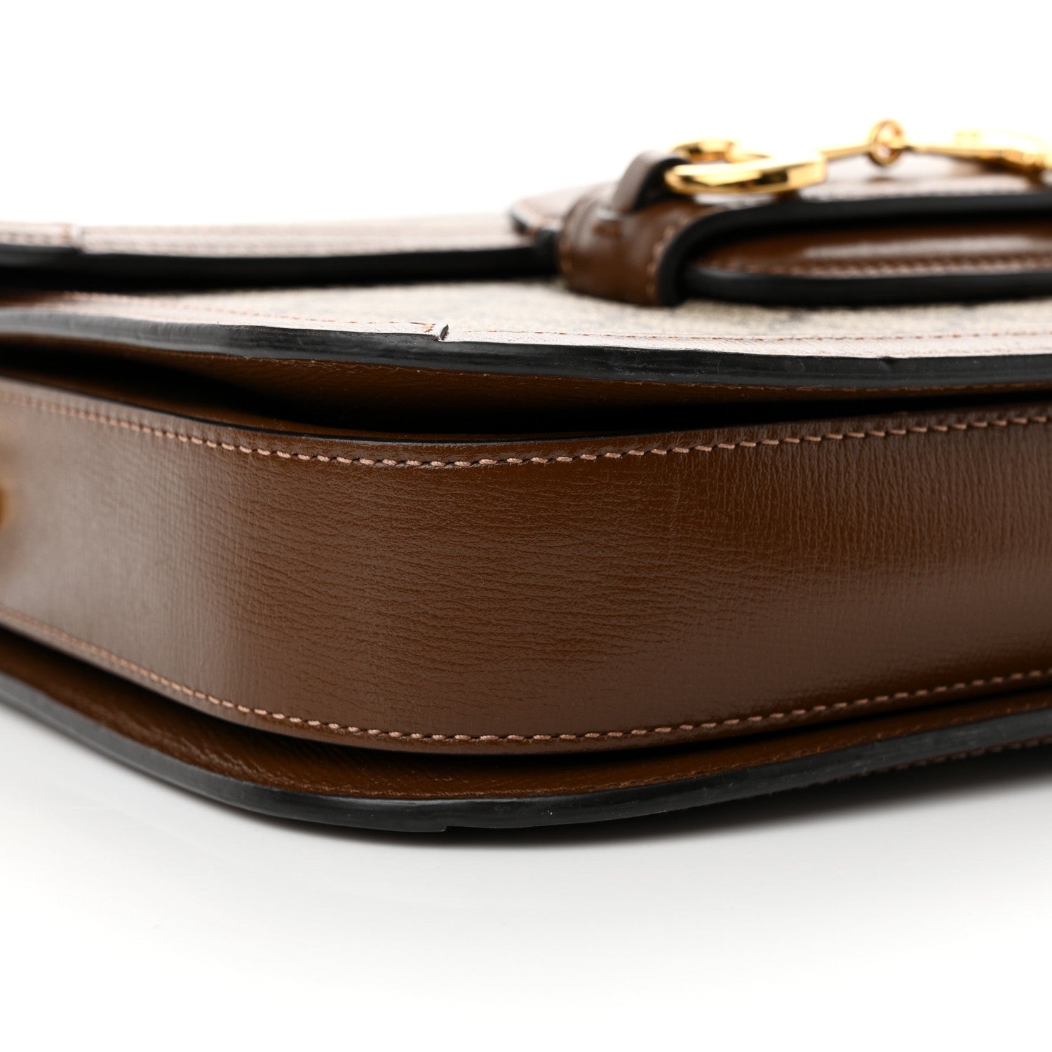 Gucci GG Supreme Monogram Horsebit 1955 Shoulder Bag Beige Brown Sugar 9 of 12