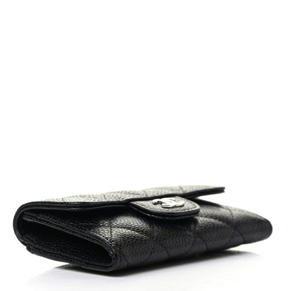 Chanel Caviar Quilted Flap Card Holder Wallet Black 4 of 9