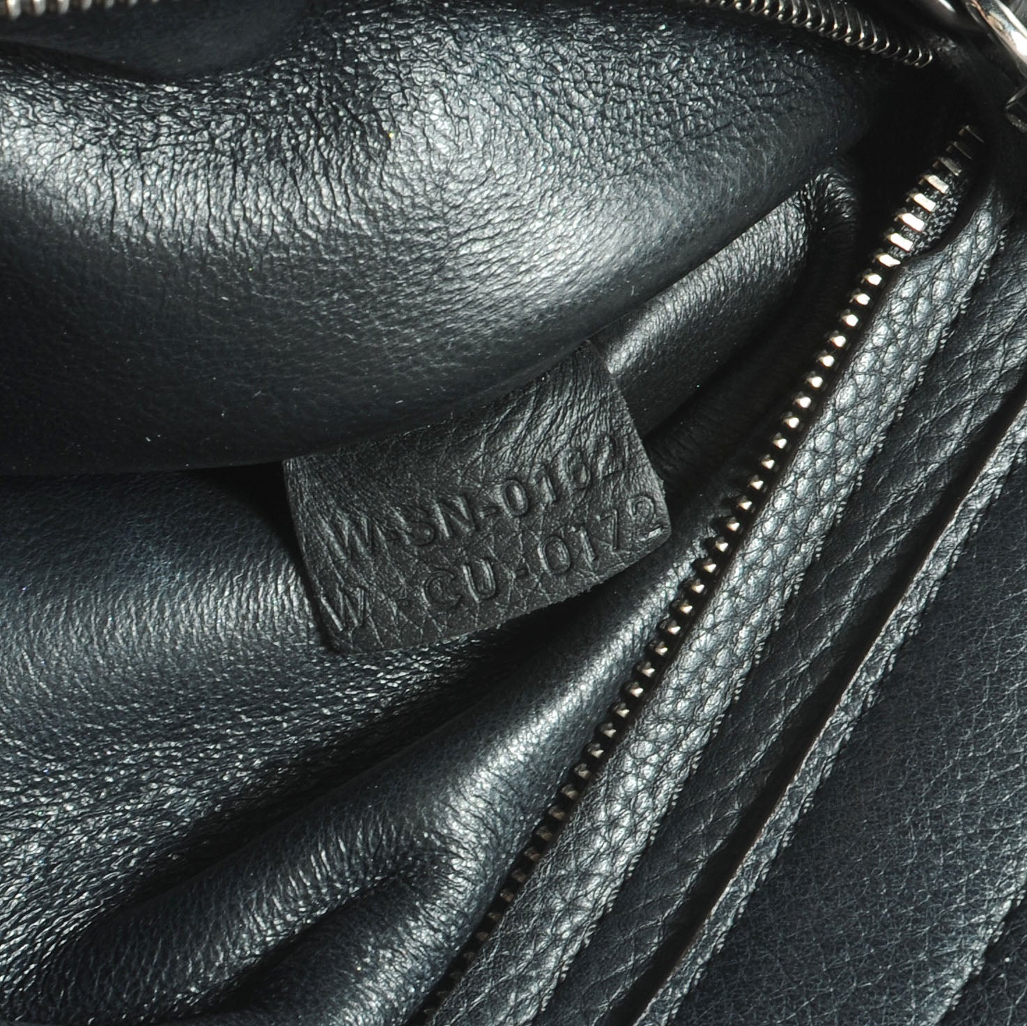 Celine Drummed Leather and Suede Small Trapeze Black 7 of 7