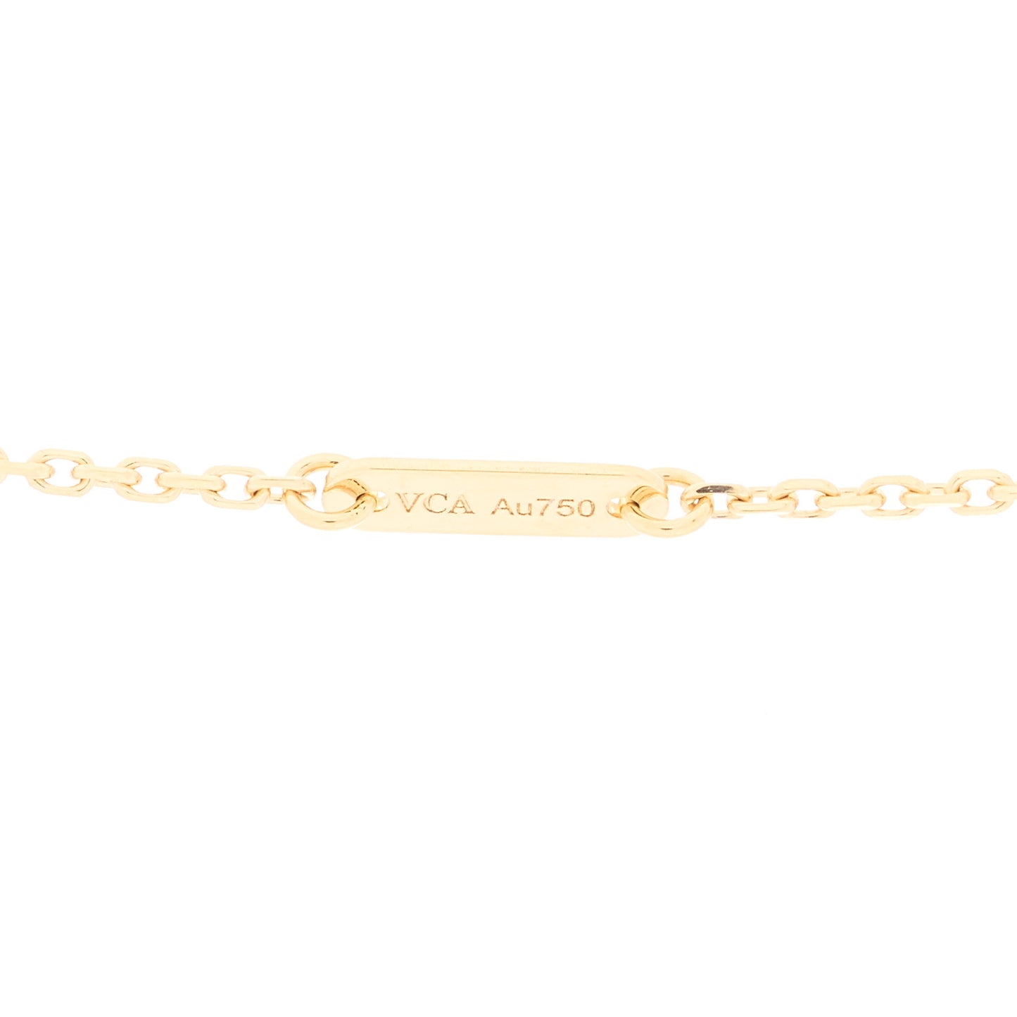 18K Yellow Gold Mother of Pearl Sweet Alhambra Pendant Necklace