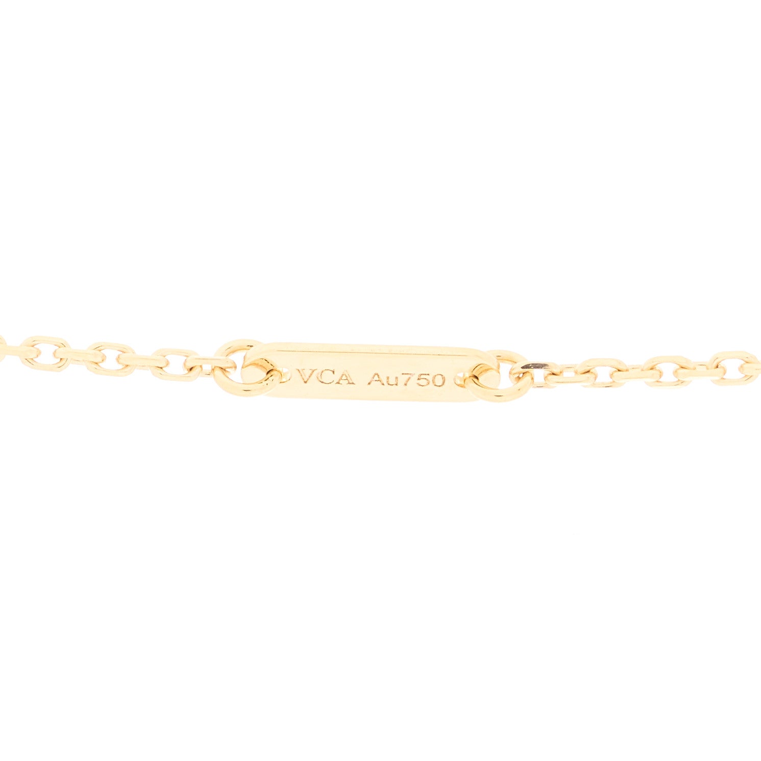 Van Cleef & Arpels 18K Yellow Gold Mother of Pearl Sweet Alhambra Pendant Necklace 5 of 5