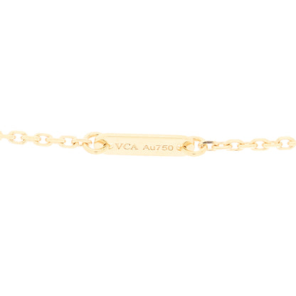 Van Cleef & Arpels 18K Yellow Gold Mother of Pearl Sweet Alhambra Pendant Necklace 5 of 5