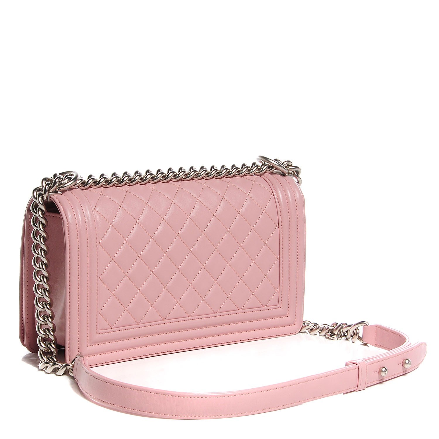 Chanel Lambskin Quilted Medium Boy Flap Light Pink 3 of 9