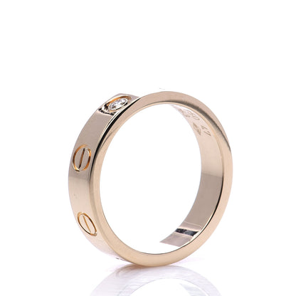 Cartier 18K Yellow Gold Diamond 4mm LOVE Wedding Band Ring 47 4 5 of 5