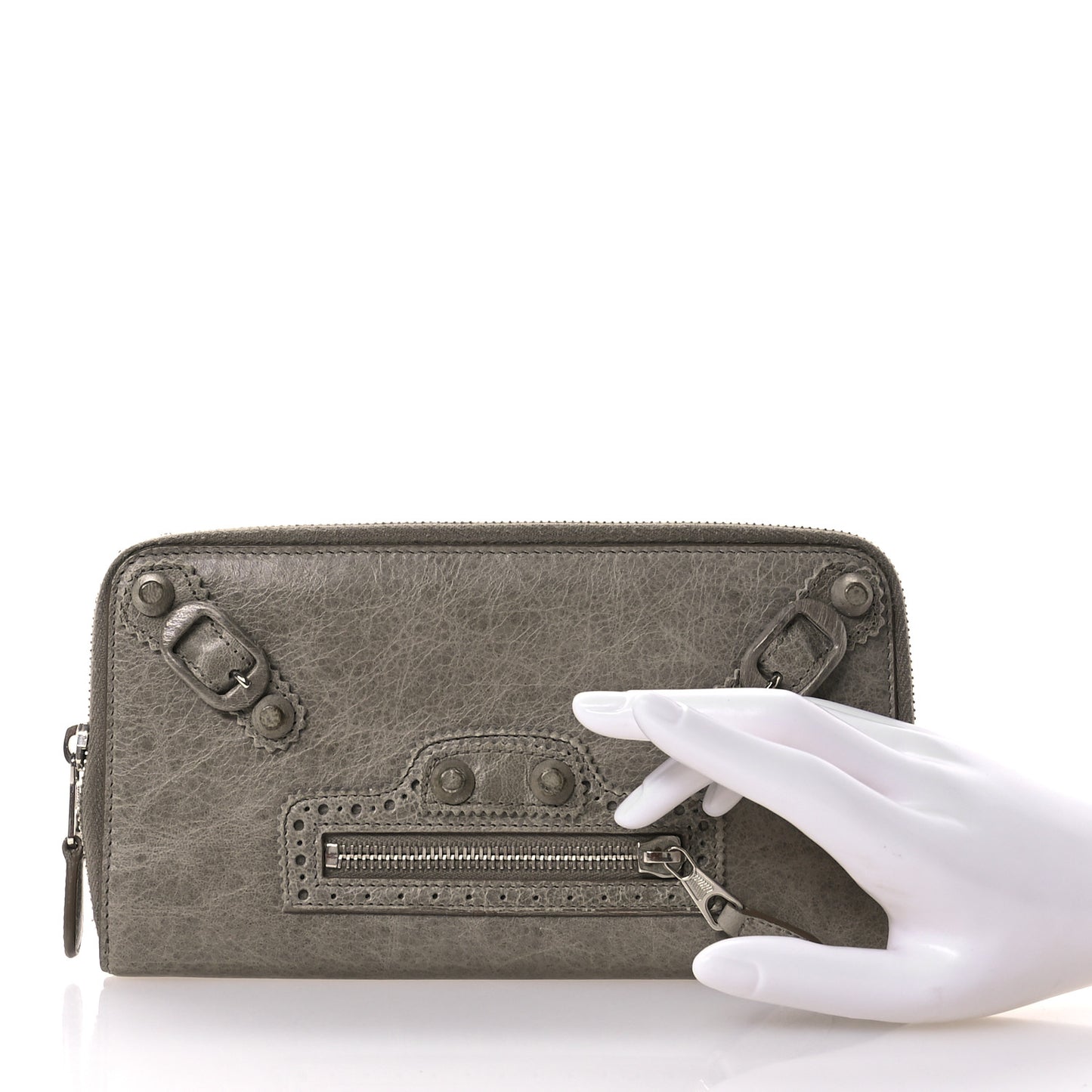 Agneau Giant Brogues Hardware Compagnon Wallet Galet