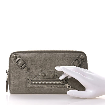 Balenciaga Agneau Giant Brogues Hardware Compagnon Wallet Galet 2 of 8