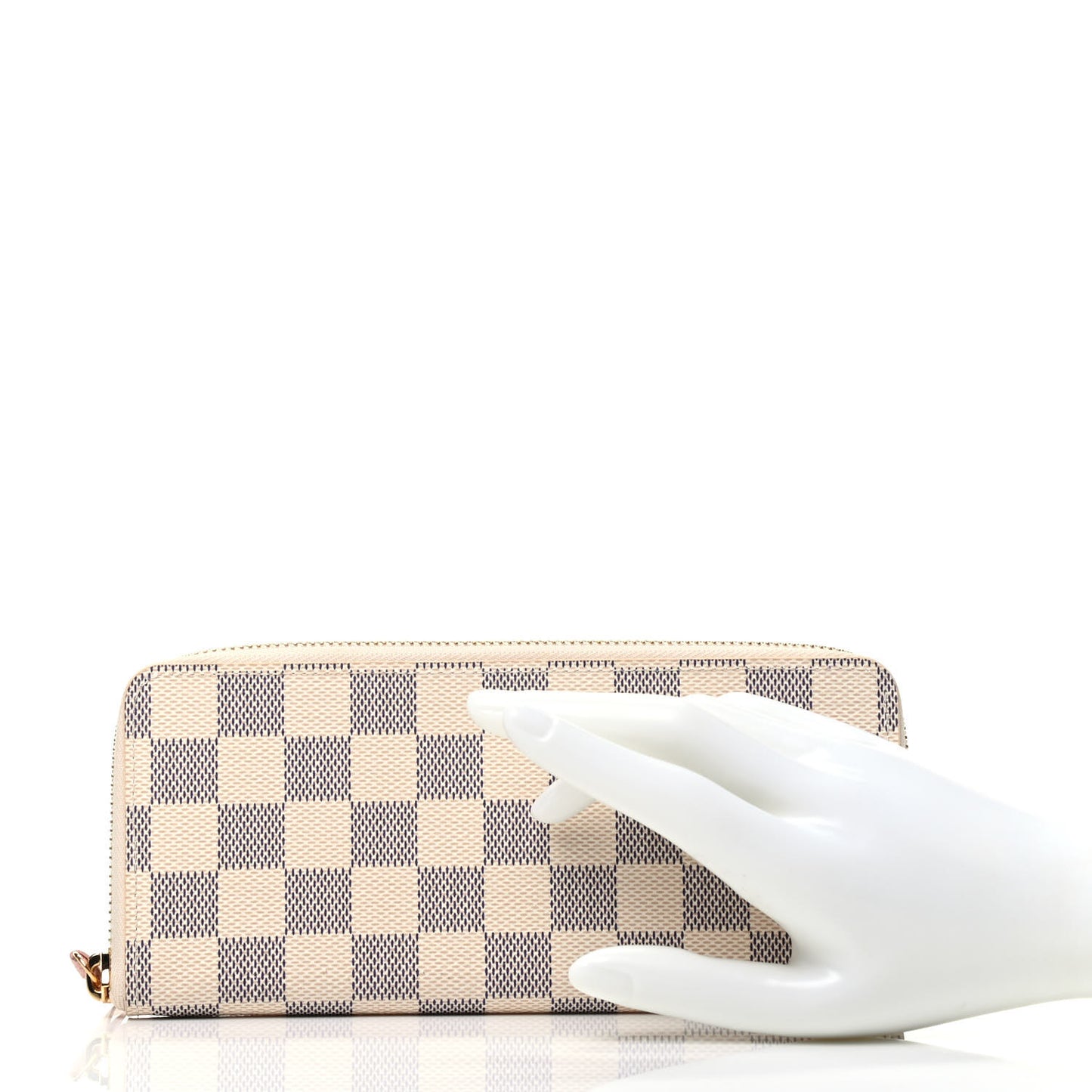 Damier Azur Clemence Wallet Rose Ballerine