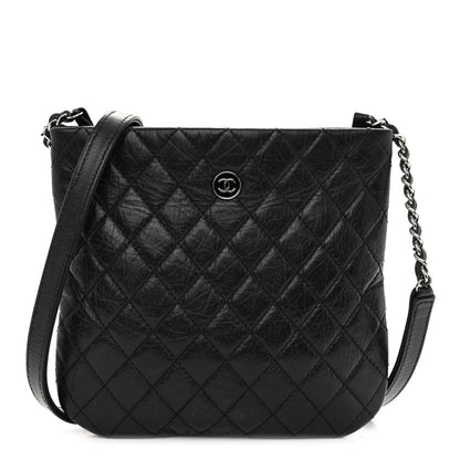 Chanel Aged Calfskin Quilted Crossbody Bag Black 1 of 10