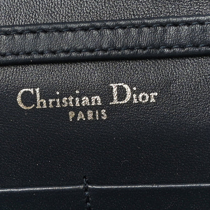 Christian Dior Metallic Patent Micro-Cannage Diorama Wallet on Chain Pouch Gold 7 of 11