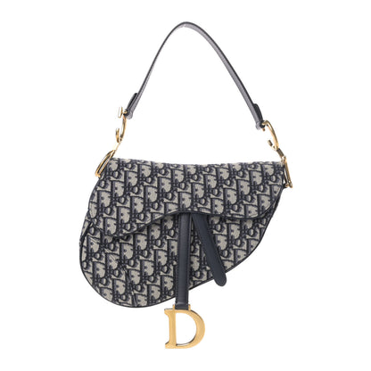 Christian Dior Oblique Saddle Bag Blue 1 of 4