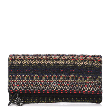Chanel Tweed Quilted CC Beauty Clutch Black 1 of 9
