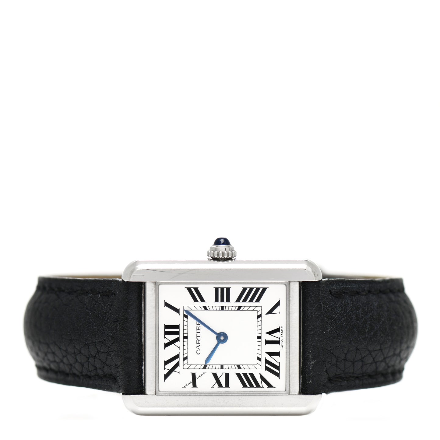 Stainless Steel Calfskin 24mm Tank Solo Quartz Watch