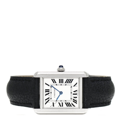 Cartier Stainless Steel Calfskin 24mm Tank Solo Quartz Watch 2 of 4