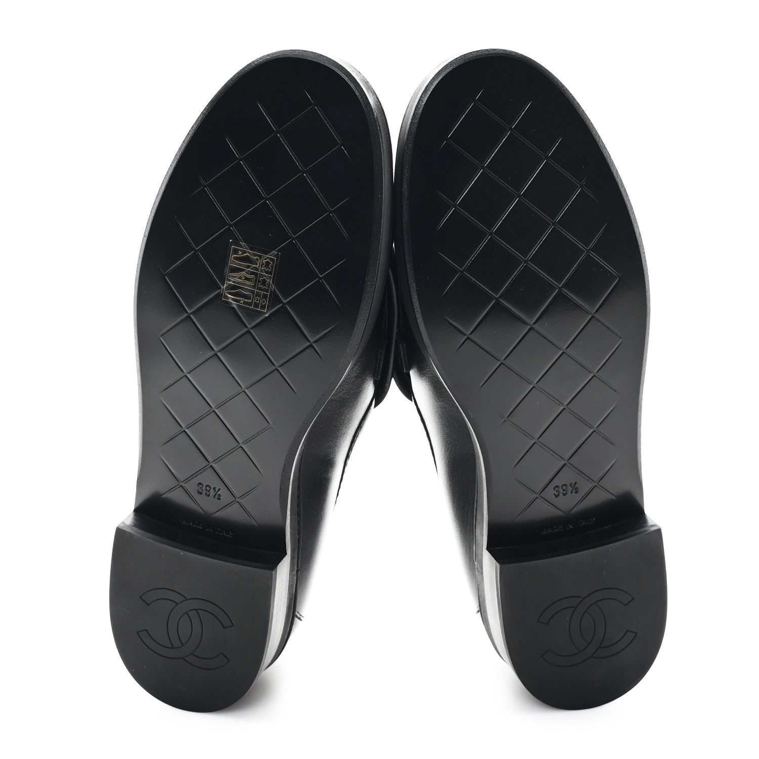 Chanel Lambskin Quilted CC Turnlock Loafers 39.5 Black 6 of 9