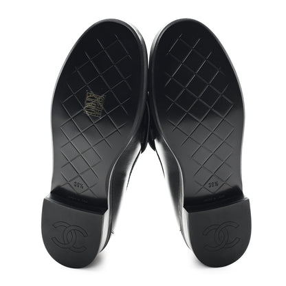 Chanel Lambskin Quilted CC Turnlock Loafers 39.5 Black 6 of 9