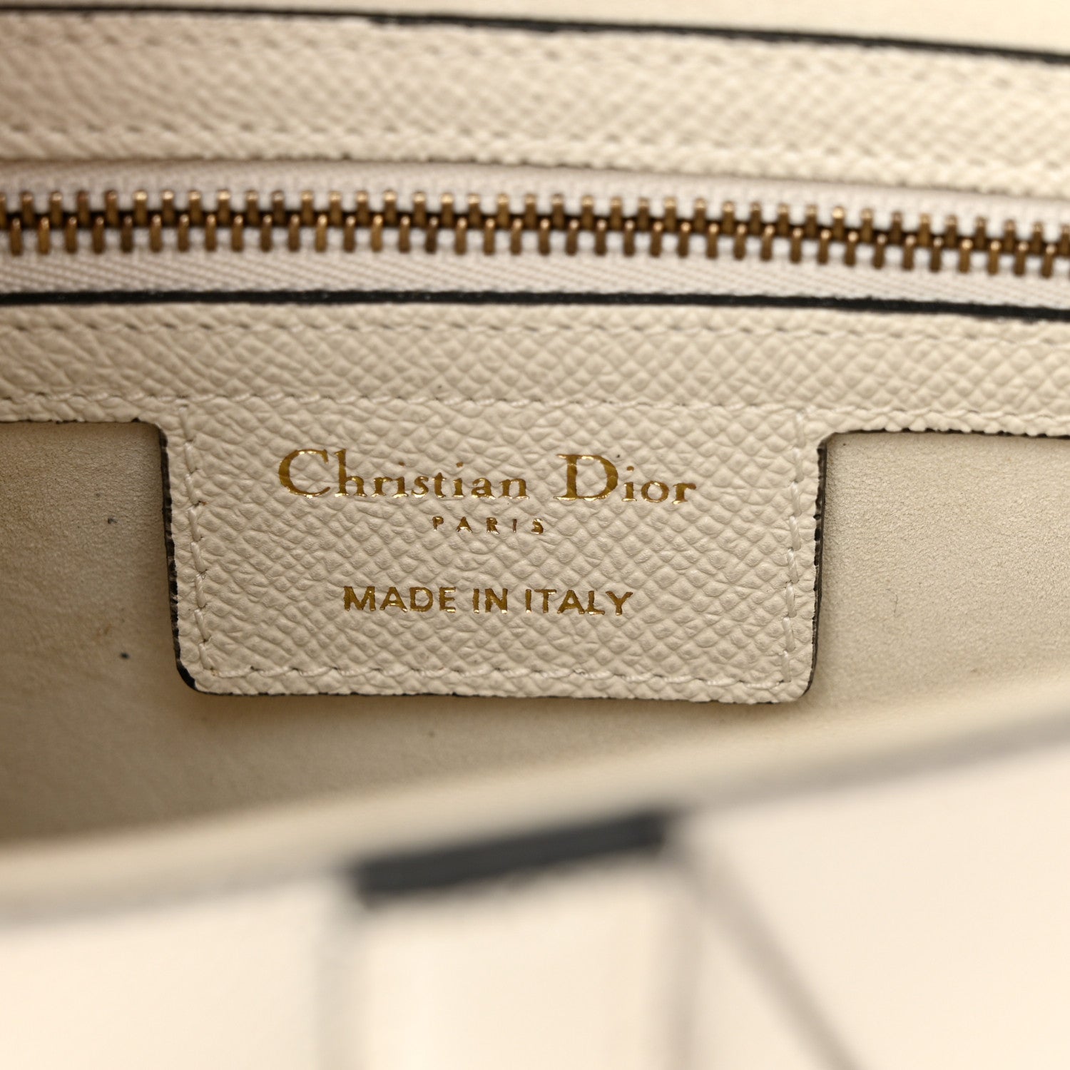 Christian Dior Grained Calfskin Saddle Bag White 6 of 11