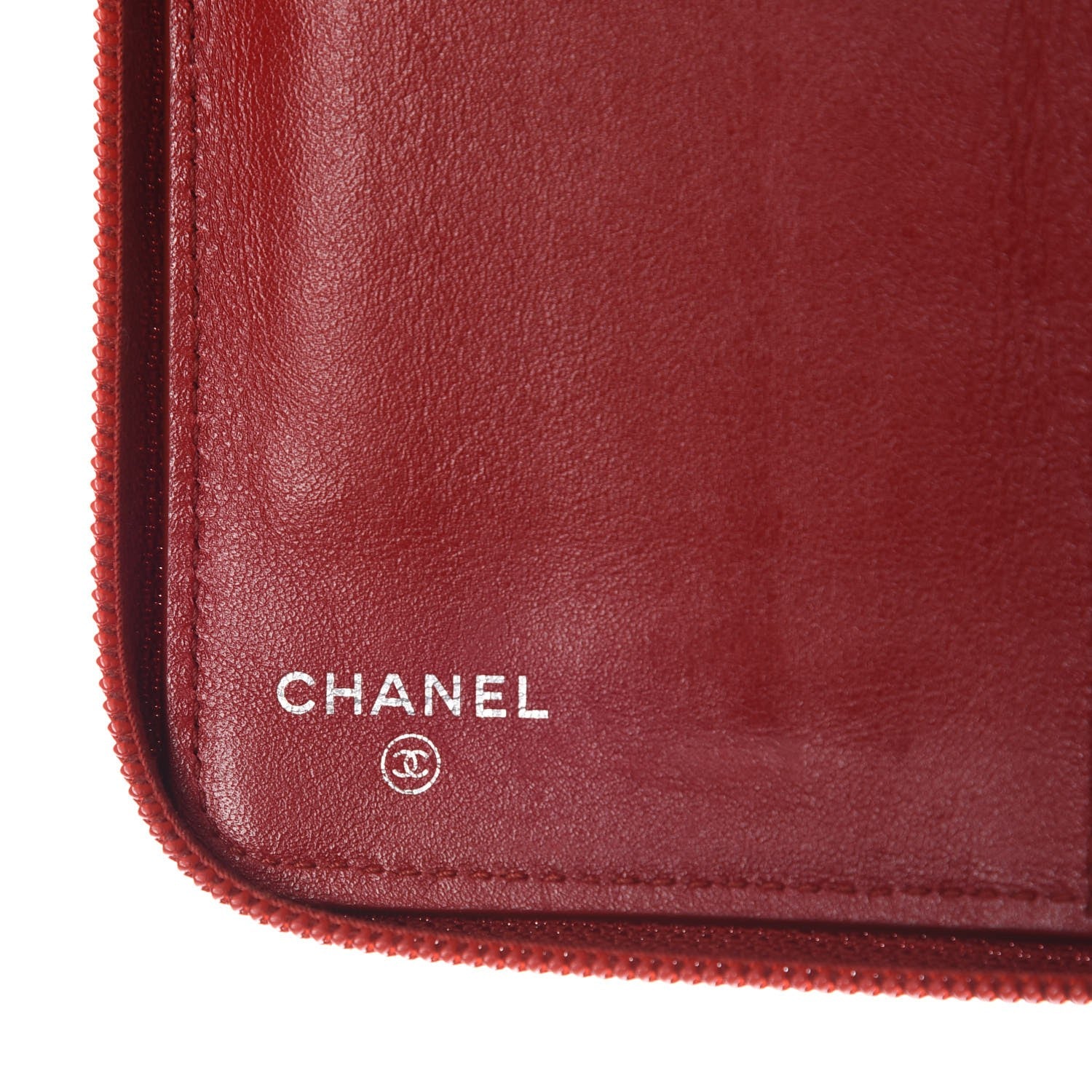 Chanel Caviar Large CC Timeless Zip Around Organizer Wallet Red 6 of 9