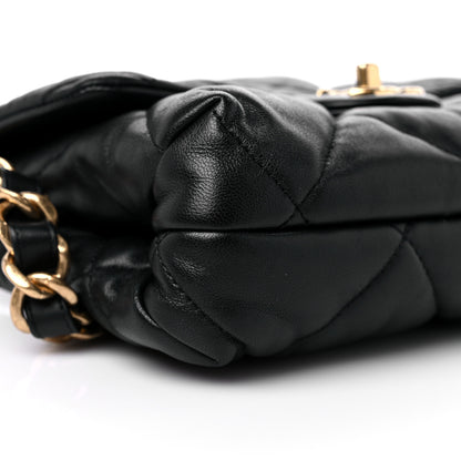 Chanel Lambskin Quilted Small Chain Top Handle Flap Black 8 of 11