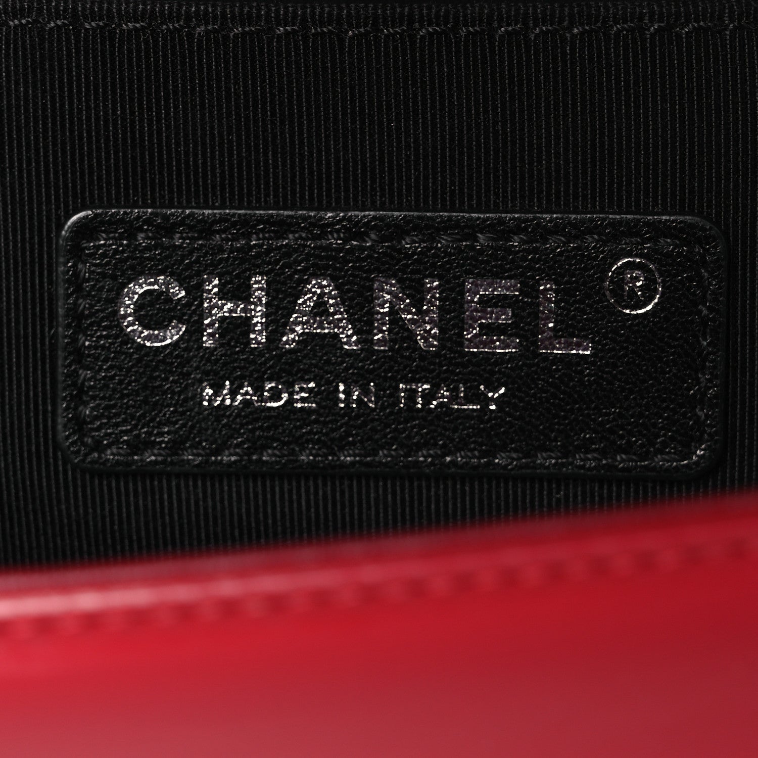 Chanel Patent Calfskin Quilted Small Plexiglass Boy Flap Red 5 of 12
