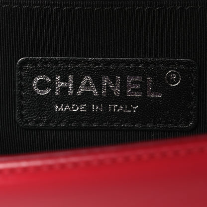 Chanel Patent Calfskin Quilted Small Plexiglass Boy Flap Red 5 of 12