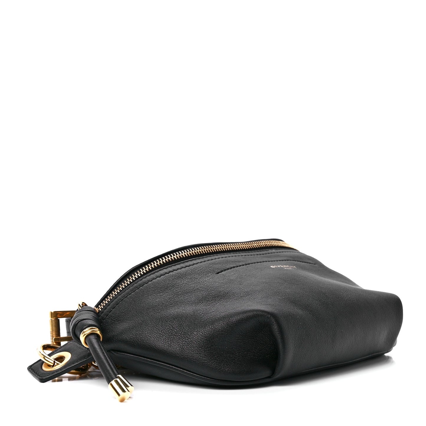 Calfskin Mini Whip Belt Bag Black
