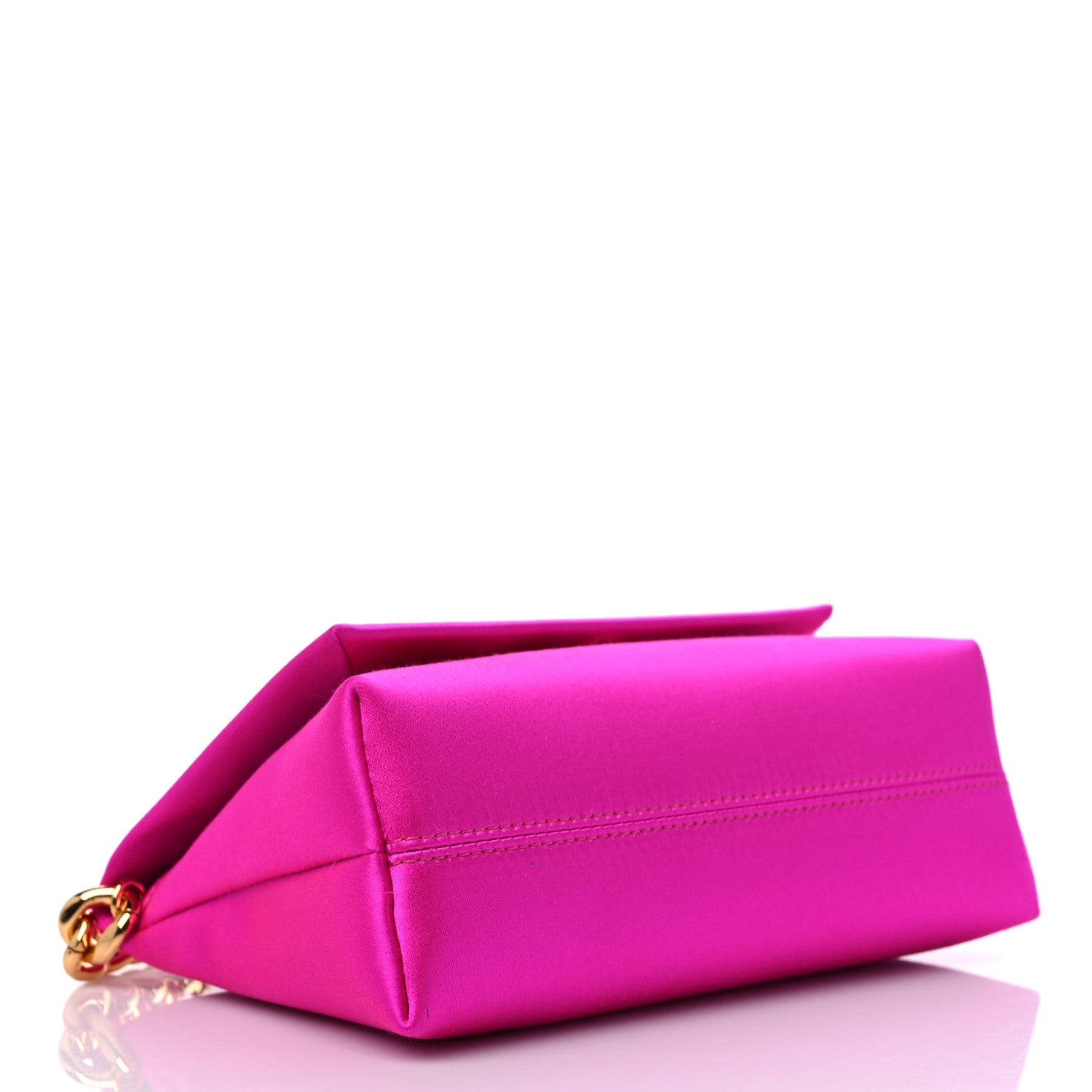 Tom Ford Satin Mini Label Chain Shoulder Bag Hot Pink 1270432