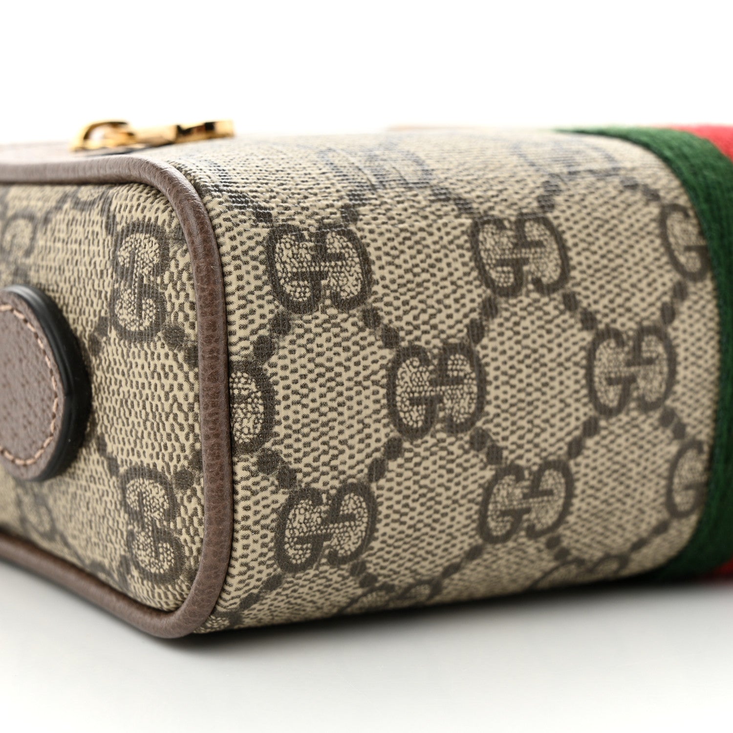 Gucci GG Supreme Monogram Web Mini Ophidia Shoulder Bag Brown 10 of 11