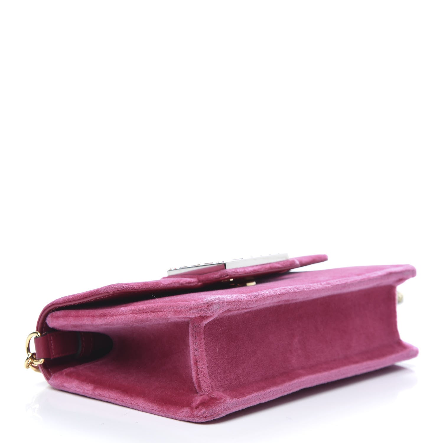 Gucci Velvet Crystal Square G Shoulder Bag Light Raspberry Rose 4 of 11