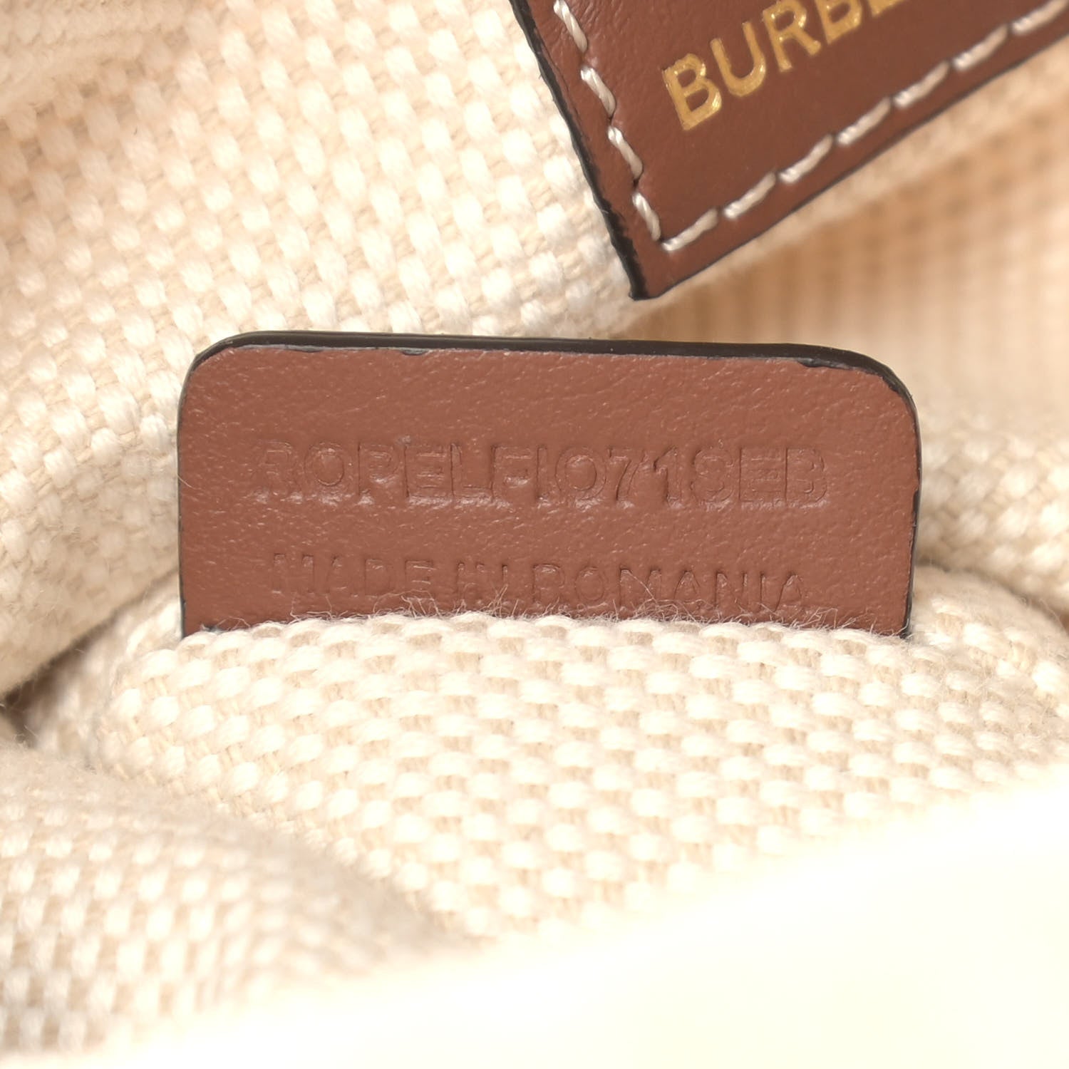 Burberry Cotton Canvas Horseferry Print Small Drawcord Pouch White Tan 7 of 9