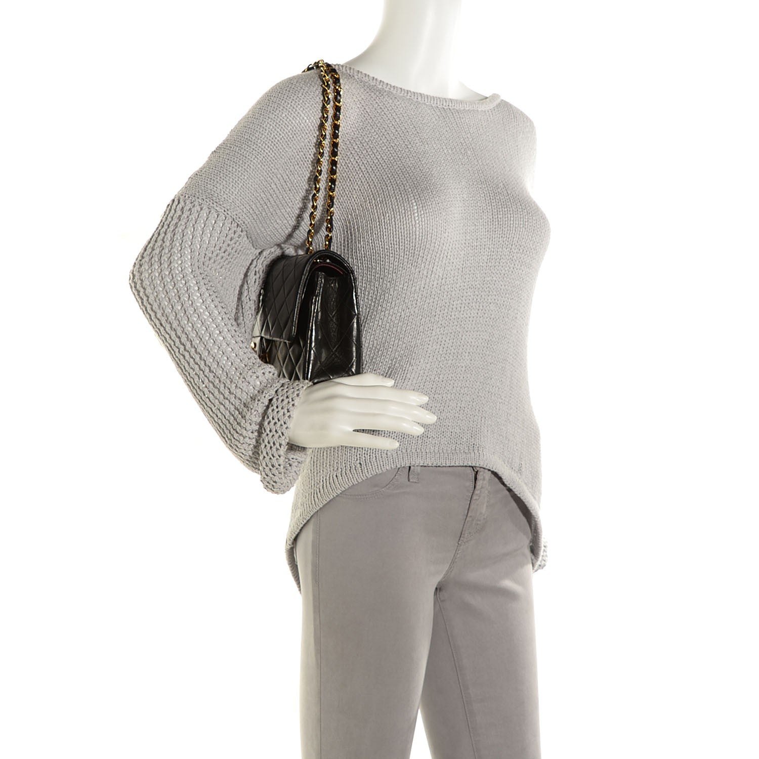 Chanel Lambskin Quilted Medium Double Flap Black 2 of 11