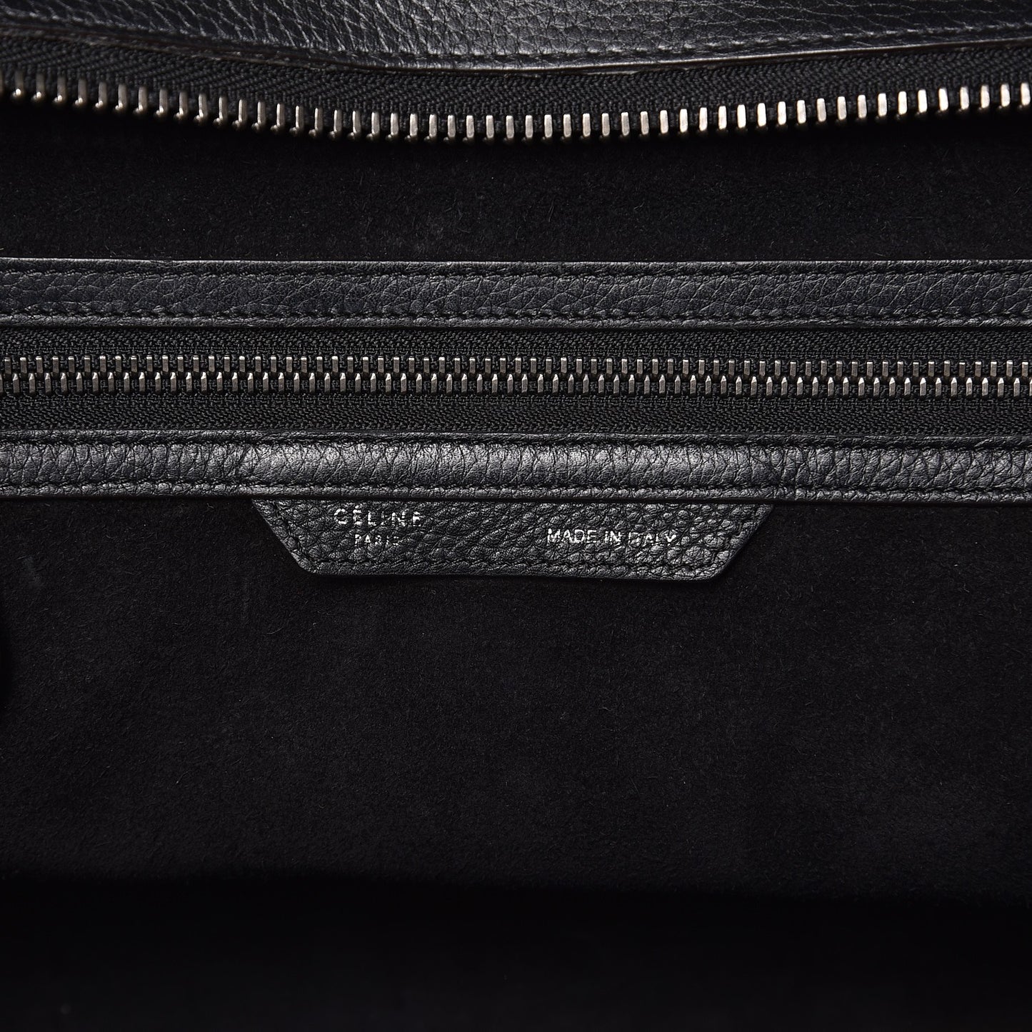 Drummed Calfskin Mini Luggage Black