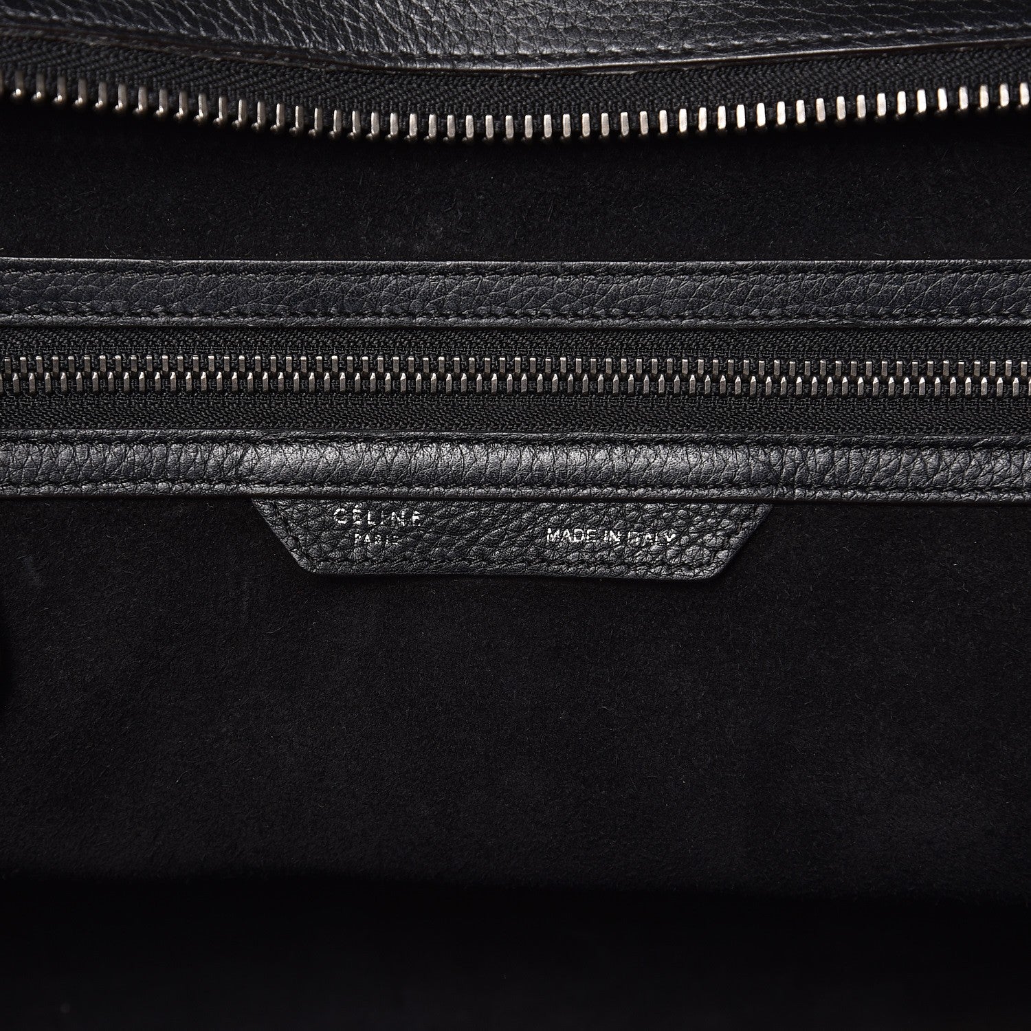 Celine Drummed Calfskin Mini Luggage Black 6 of 8