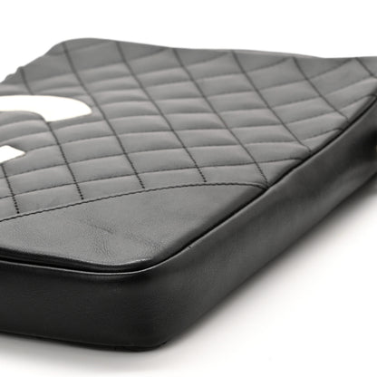 Chanel Calfskin Quilted Medium Cambon Messenger Black White 10 of 10