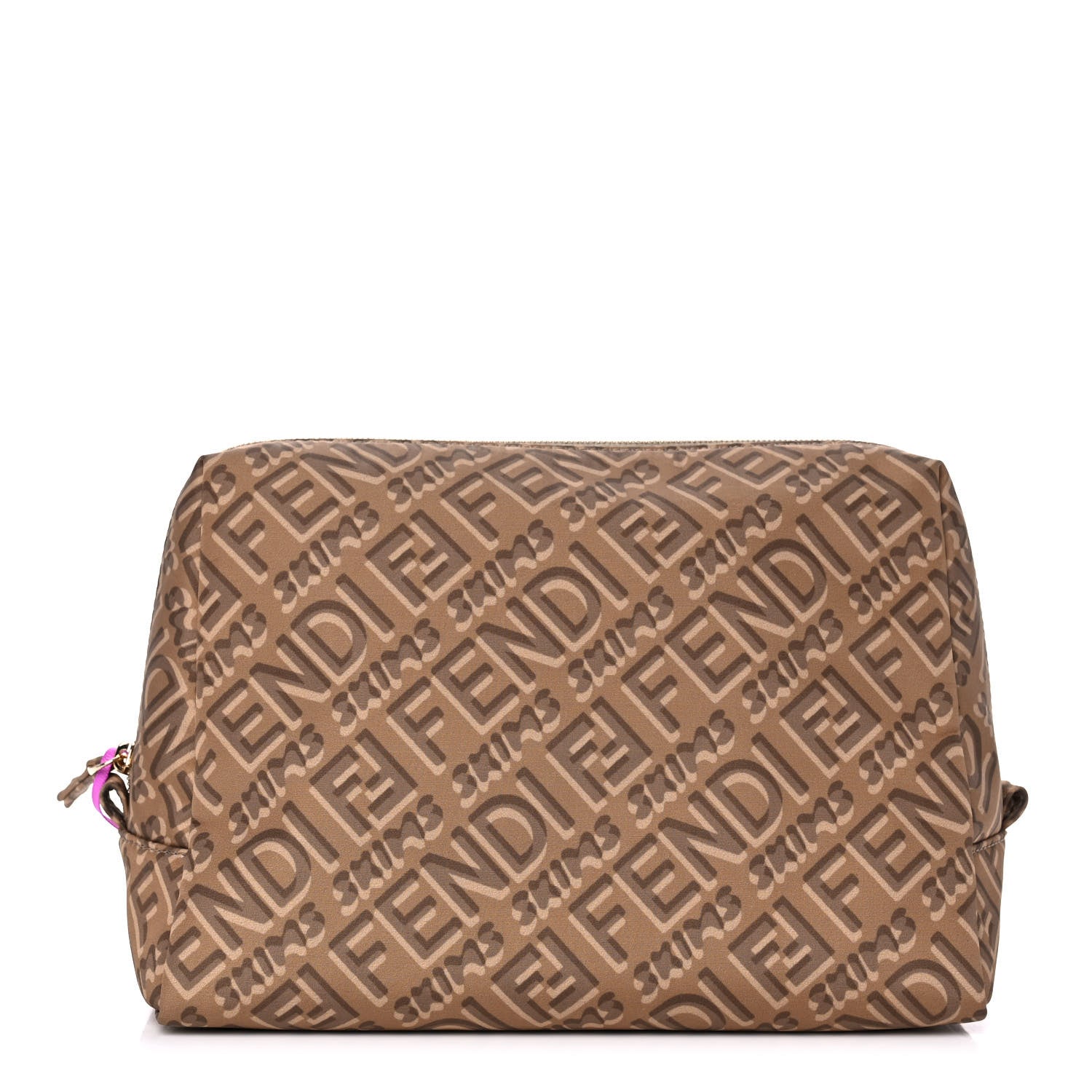 Fendi X SKIMS Nylon Medium Trapezoid Beauty Pouch Sand 1 of 10