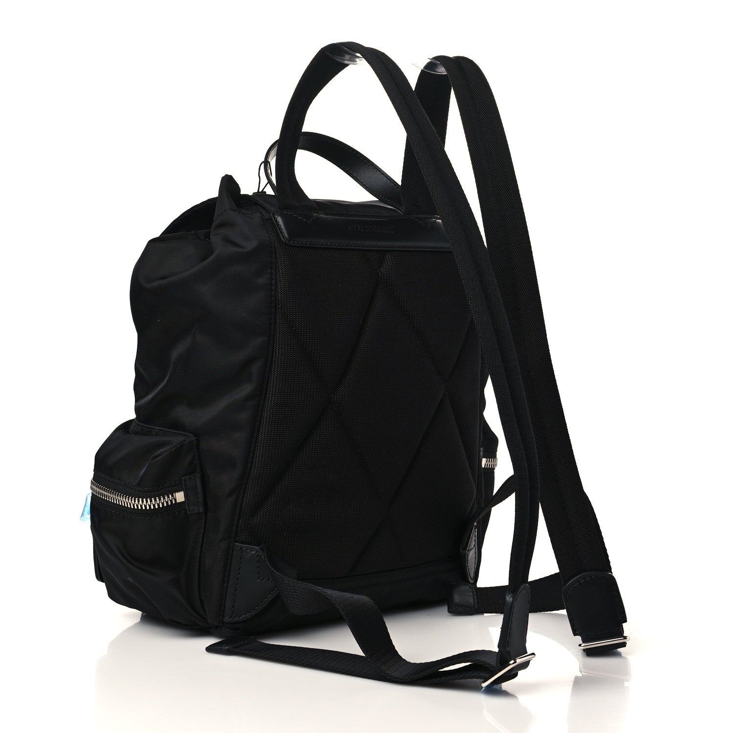 Burberry Nylon Logo Print Medium Rucksack Backpack Black 3 of 5