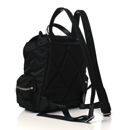 Burberry Nylon Logo Print Medium Rucksack Backpack Black 3 of 5