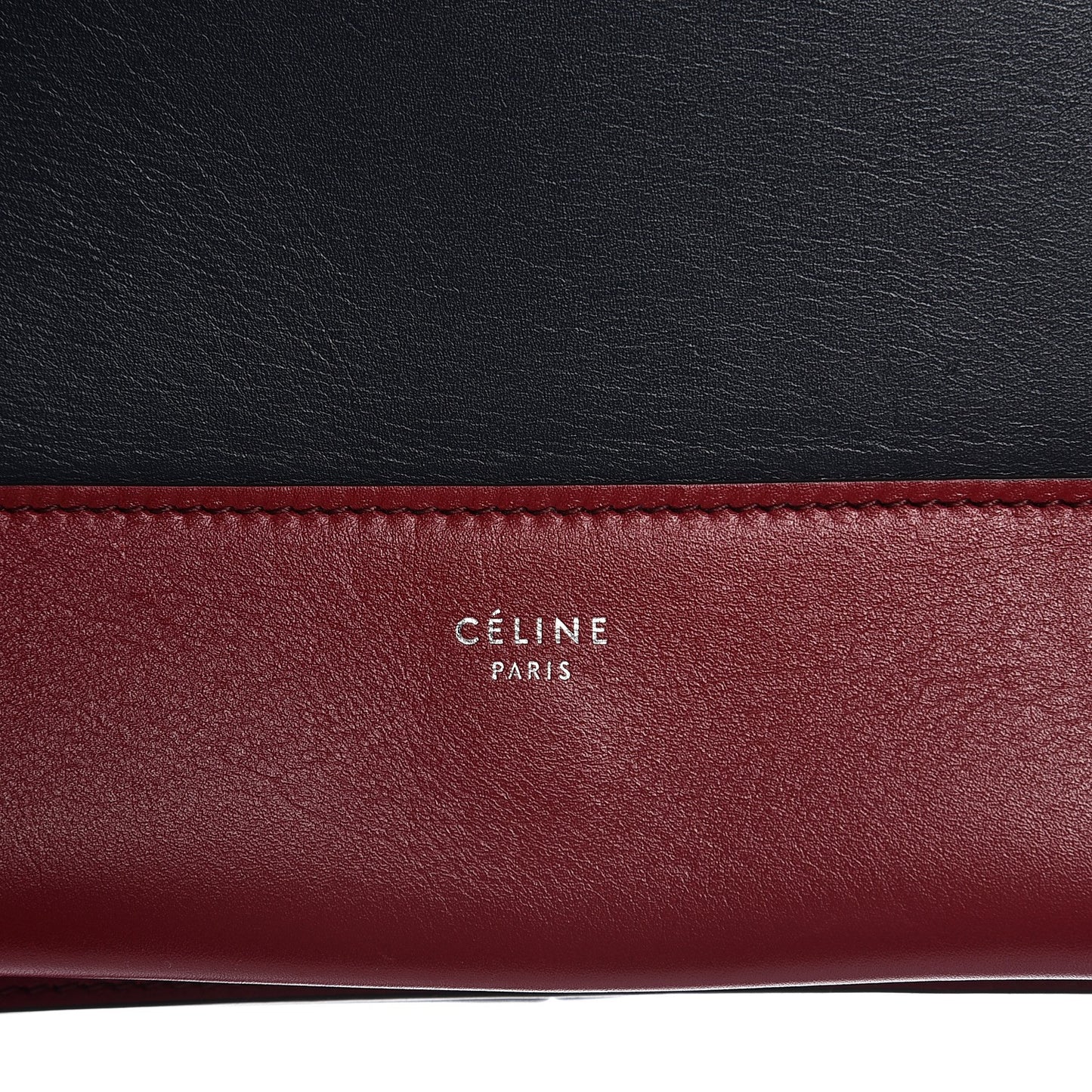 Shiny Smooth Calfskin Medium Frame Shoulder Bag Red Navy