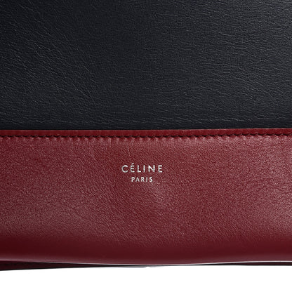 Celine Shiny Smooth Calfskin Medium Frame Shoulder Bag Red Navy 7 of 9