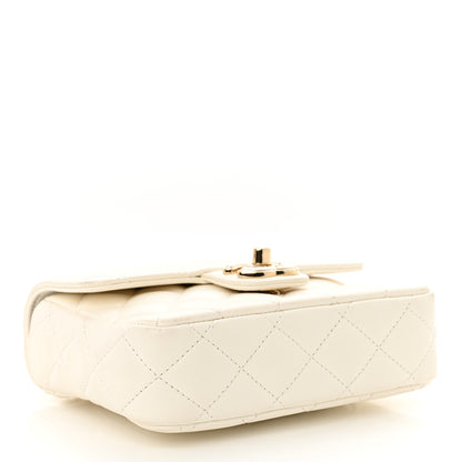 Chanel Lambskin Resin Quilted Mini Heart Square Flap White 4 of 11