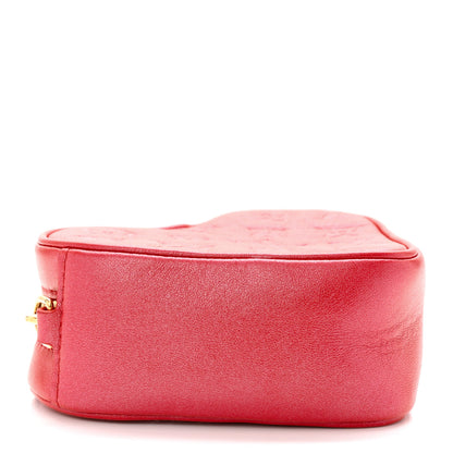Louis Vuitton Lambskin Embossed Monogram Fall In Love Sac Coeur Heart Chain Bag Lipstick Red 4 of 9