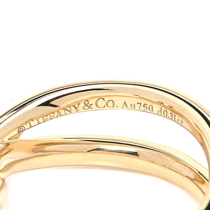 Tiffany 18K Yellow Gold Diamond Knot Double Row Ring 51 5.75 4 of 5