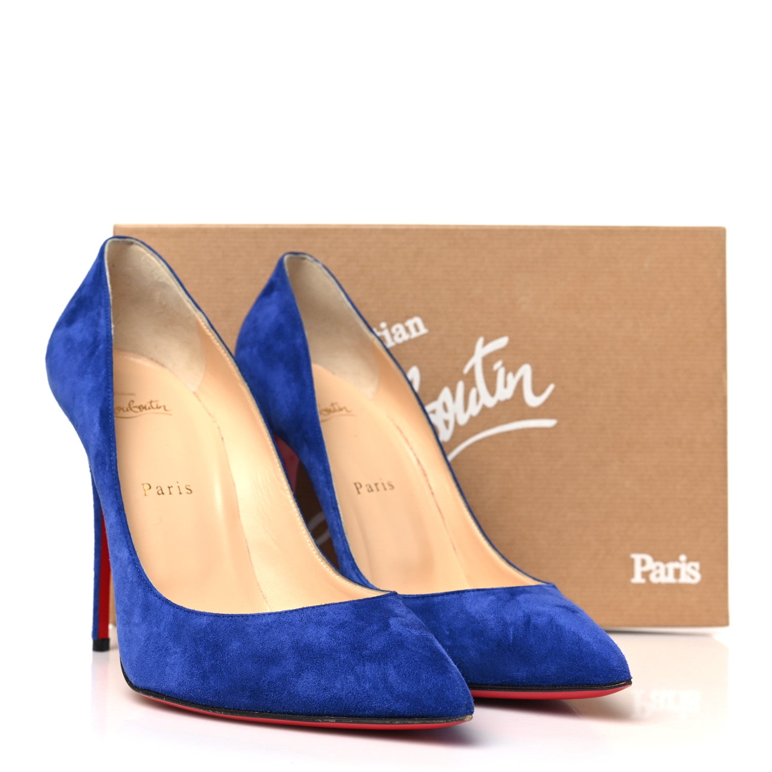 Christian Louboutin Veau Velours Pigalle Follies 100 Pumps 40 Atlantic 9 of 9