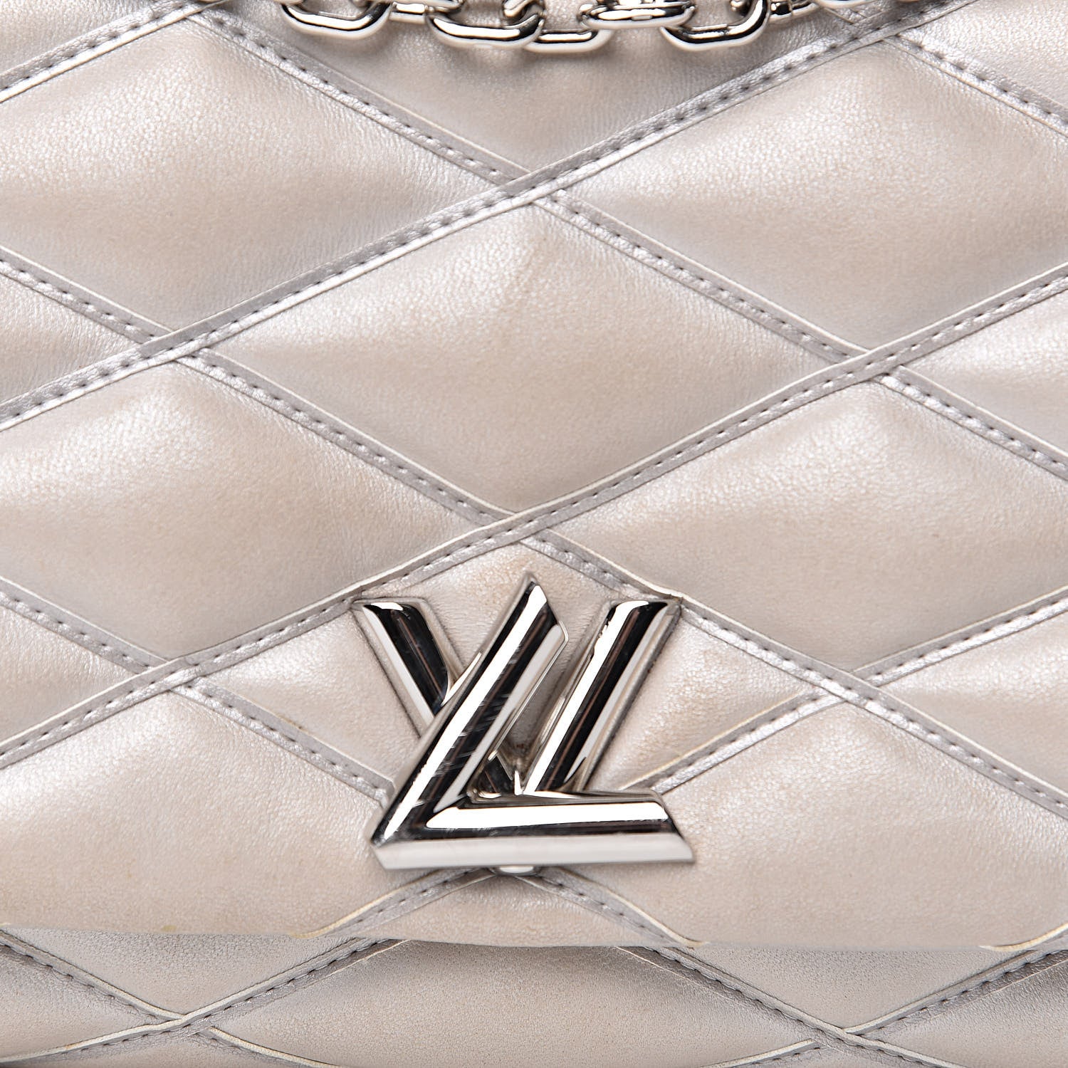 Louis Vuitton Lambskin Malletage GO-14 PM Silver 7 of 16