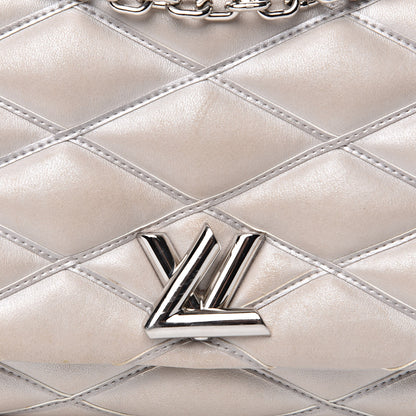 Louis Vuitton Lambskin Malletage GO-14 PM Silver 7 of 16