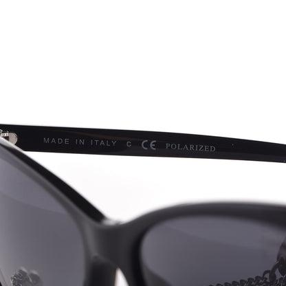 Chanel Acetate Polarized Fantasy Pearl Cat Eye Sunglasses 5341-H-A Black 7 of 9