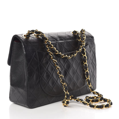 Chanel Lambskin Quilted XL Jumbo Single Flap Black 3 of 11