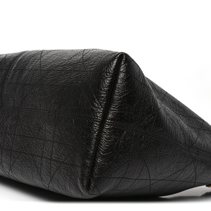 Christian Dior Crinkled Calfskin Macrocannage Large Voyage Bag Black 9 of 9
