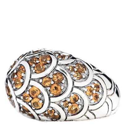 John Hardy Sterling Silver Citrine Naga Dome Ring 54 7 3 of 5