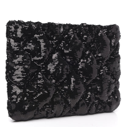 Chanel Sequins Quilted Large Chanel 19 Pouch Black 3 of 9