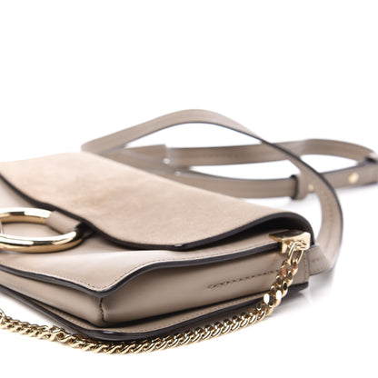 Chloe Suede Calfskin Small Faye Shoulder Bag Motty Grey 8 of 12